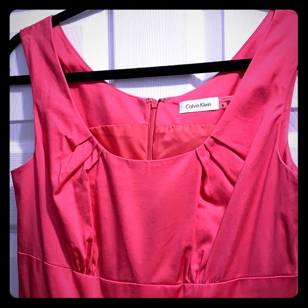 Pink Calvin Klein cocktail dress